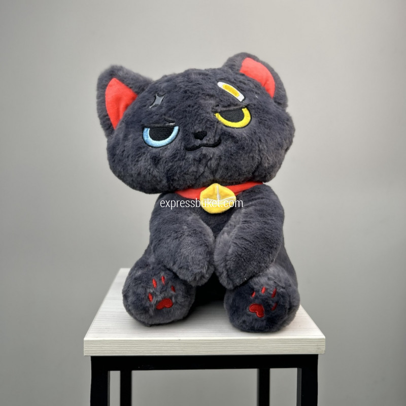 Кот сидячий Бэд, серый, 30см