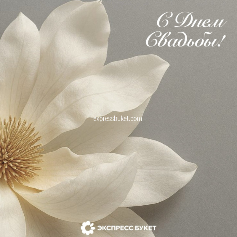 Дизайнерская мини карточка "С днем свадьбы" 1