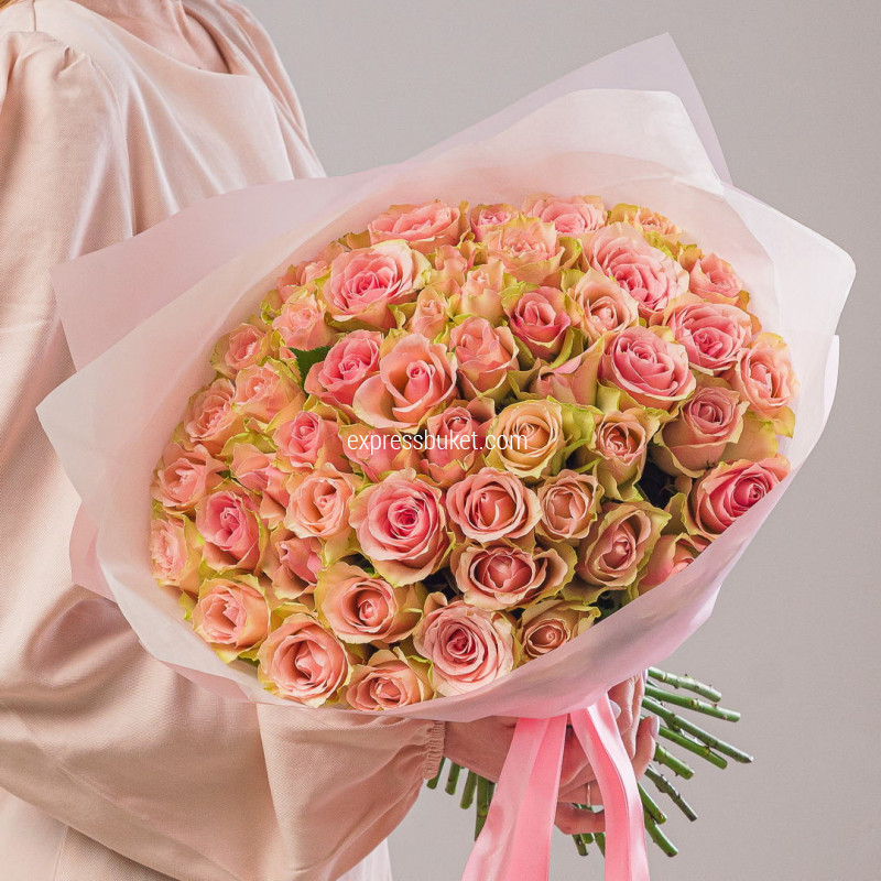 Розовый стиль 51 роза