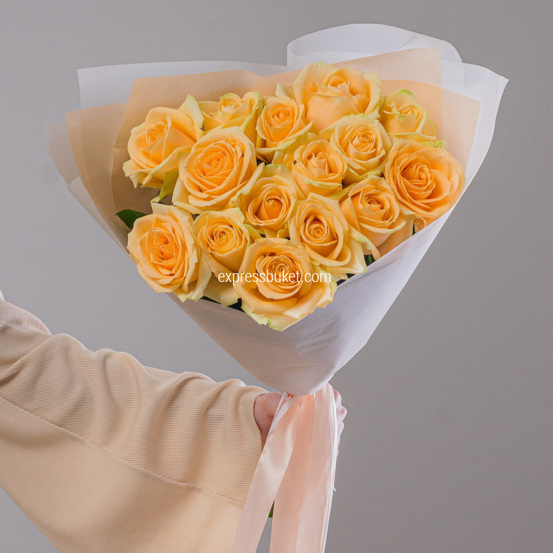 15 роз Пич Аваланж